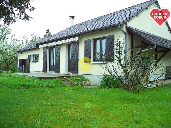 Plain-pied 2 ch.Terrain 1000m²