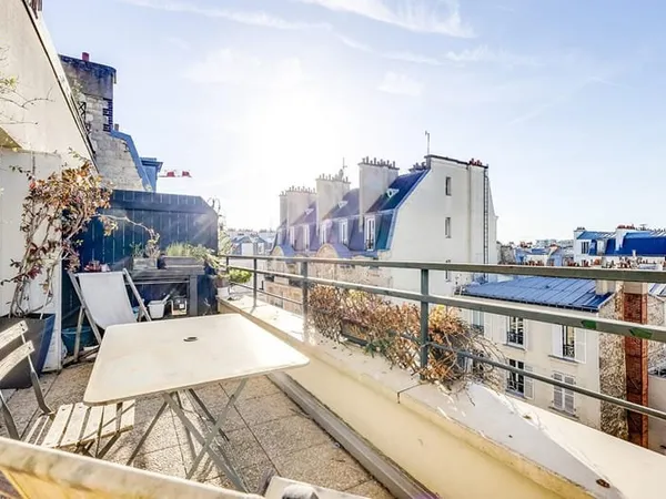 Rare Coup de coeur, Batignolles Paris 17 Appartement Terrasse 2 pièces 44m²