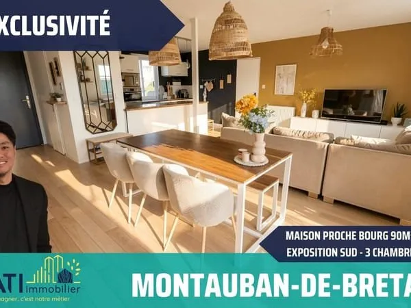 MAISON PROCHE BOURG - 90m² HABITABLE - 3 CHAMBRES - PLEIN SUD