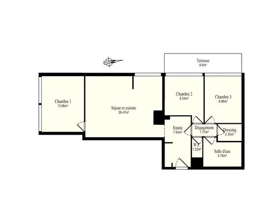 Colocation 3 chambres Courbevoie