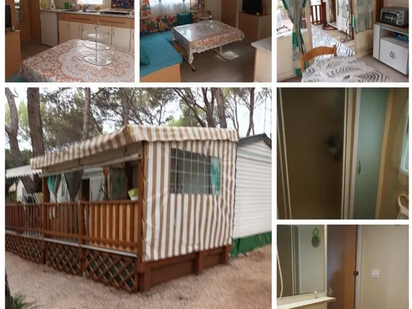 Mobil home tout équipé + terrasse équipée