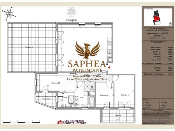 Appartement 4 pièces 114 m²