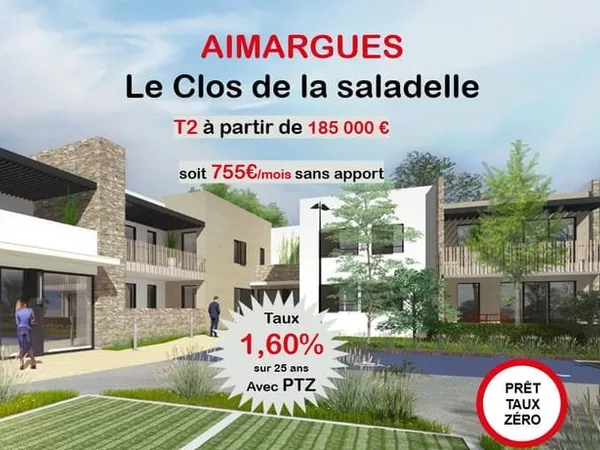 Appartement T2 avec jardin et parking