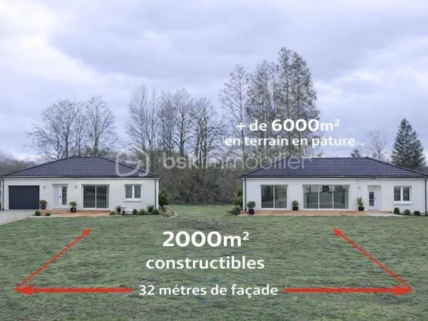 Terrain à bâtir Tournes - 2 000 m² + terrain - 8 045 m² - Rare