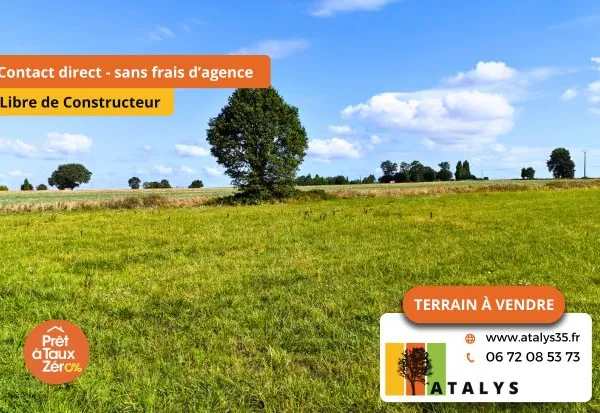 Terrain viabilisé, libre de constructeur