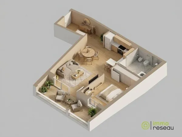 Appartement 2 pièces 49 m²