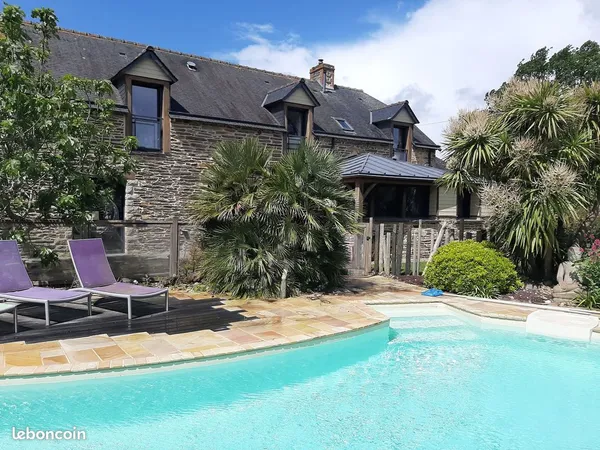 Maison campagne avec piscine et grand terrain