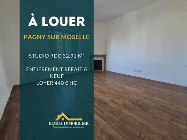 A louer studio en rez-de-chaussée 32,91 m2 54530 Pagny-Sur-Moselle