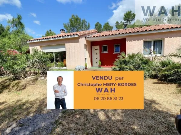 VILLA 4 PIECES + GARAGE sur 1100m2 de terrain - 34160 MONTAU