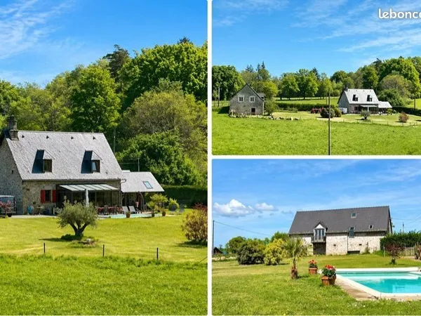 Maison avec piscine, studio et grange