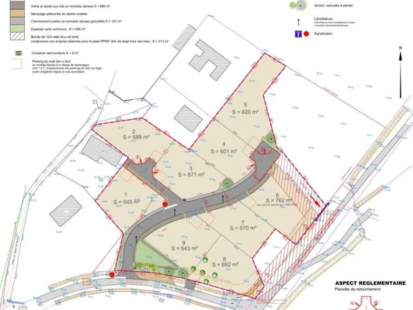 Terrain 589 m² Parentis En Born