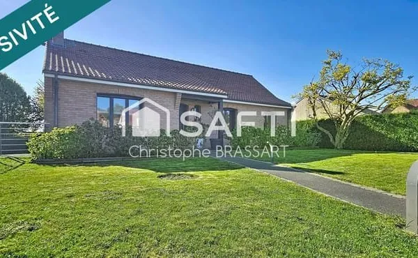 Plain-pied 3 chambres sur sous sol complet