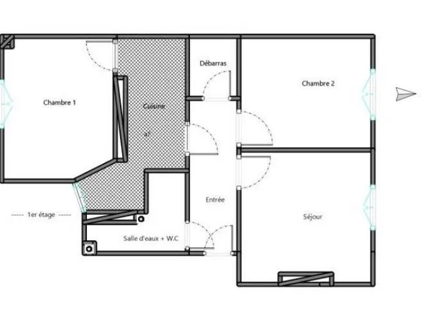 Appartement 3 pièces 48 m²