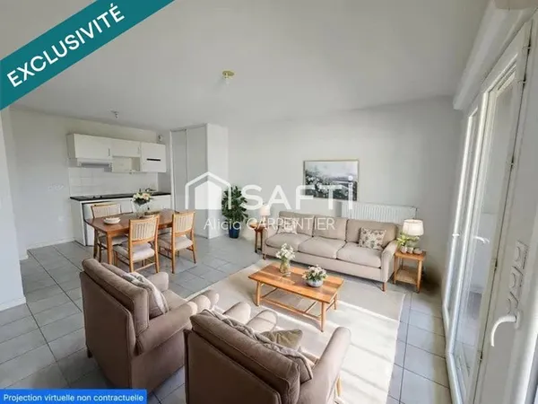 Appartement vendu loué avec ascenseur et une place de parking privative sécurisée