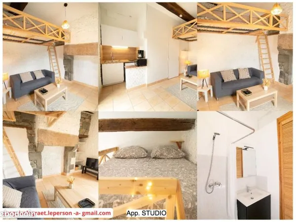 Studio meublé centre-ville, disponible avril/mai/juin