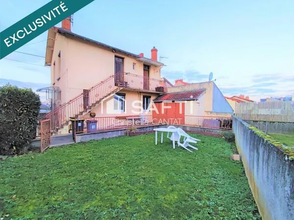Appartement F3, 61m², garage, jardin