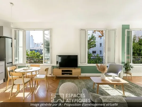 Appartement deux pièces avec terrasse commune proche Mairie d'Issy