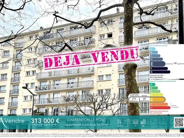 Appartement 2 pièces 43 m²