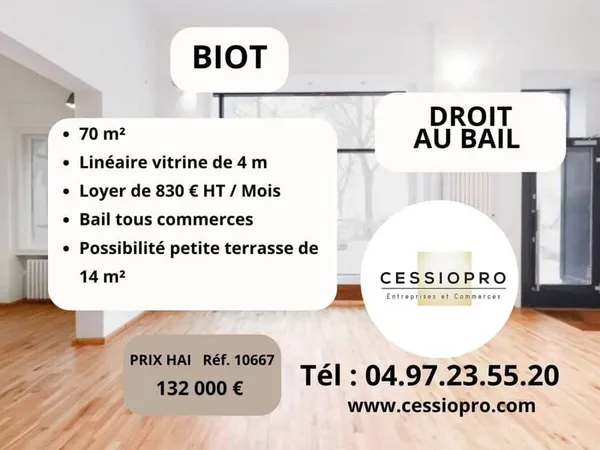 Local commercial 70 m²