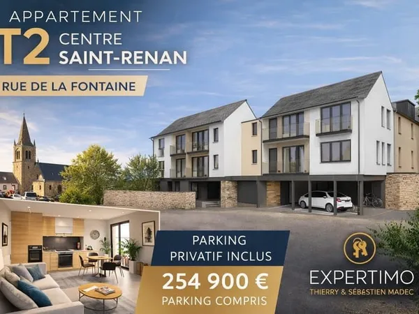 APPARTEMENT T2 CENTRE DE SAINT-RENAN - PARKING - RUE DE LA F