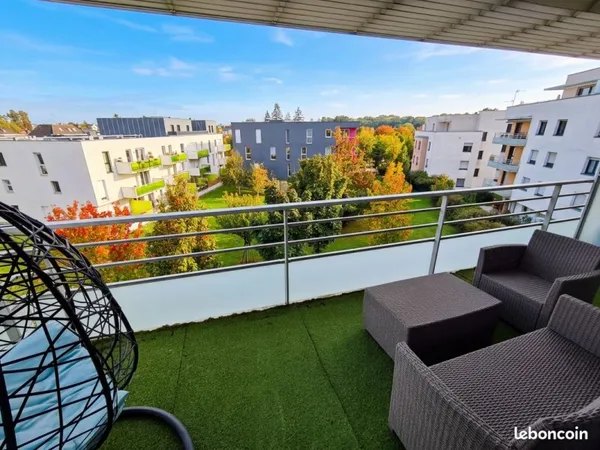 Exclusivité T4 78 m² avec terrasse et garage box fermé Strasbourg Meinau