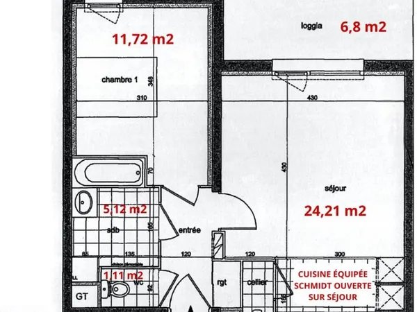 Vente appt t2 centre wasquehal