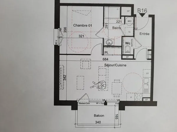 ORCHIES Appartement T2 1er étage