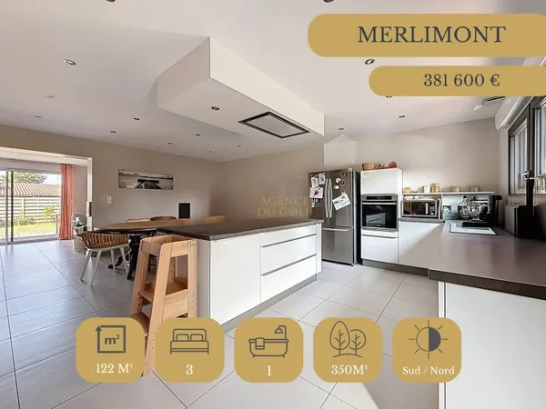 Maison rénovée de 3 chambres à Merlimont À 1 km de la plag