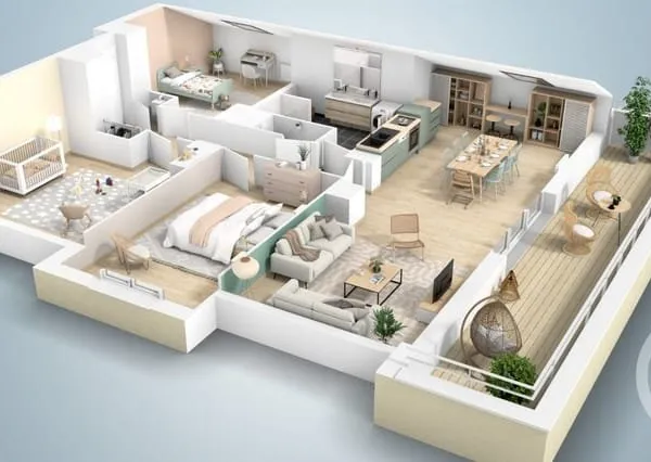 Appartement 4 pièces 81 m²