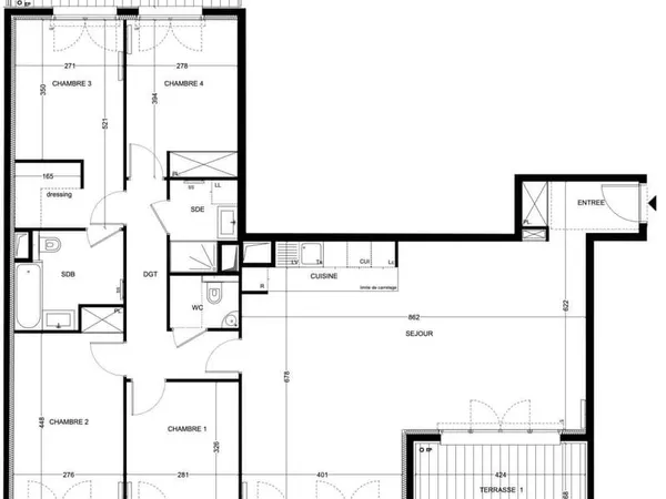 Appartement 5 pièces 116 m²