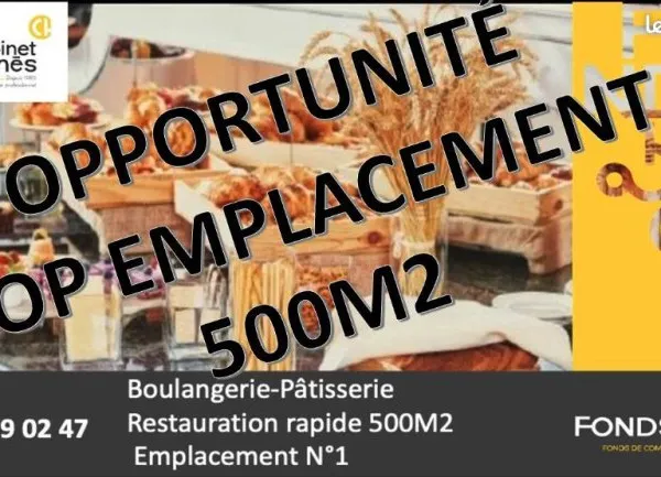 Fonds de commerce boulangerie 522 m²