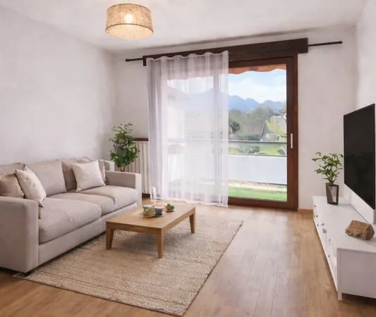 T2 rénové a neuf 57 m² vue mont blanc