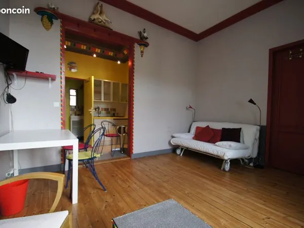 Studio meuble 26 m2, loyer tout compris (chauffage, electricte, eau, internet), proche transports