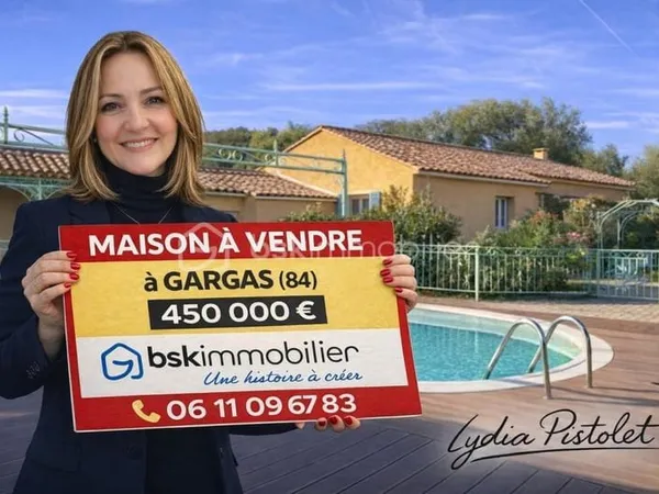 Maison de plain-pied avec piscine, jardin entièrement clôturé avec vue dégagée sur les monts du Lube