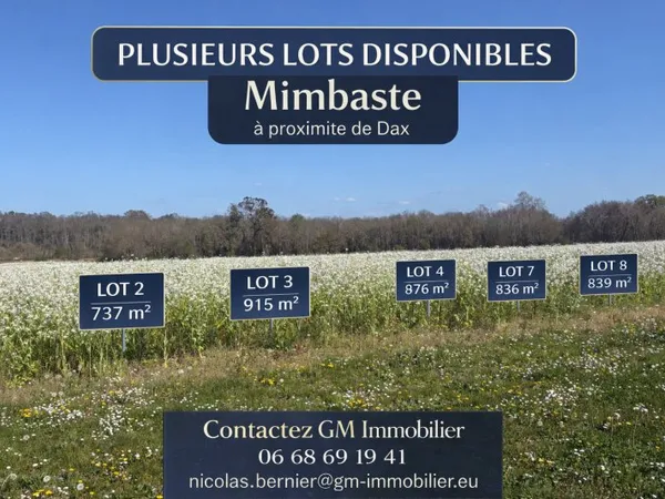 Terrain en individuel 772 m²