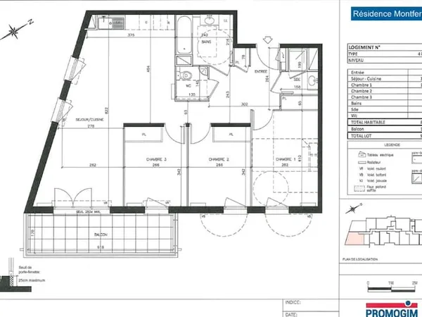 Appartement 4 pièces 81 m²