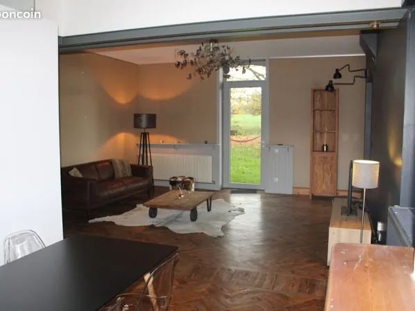 Appartement meuble 2 chambres + jardin