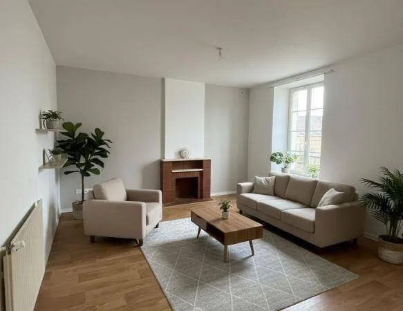 MARANS, Investissement locatif. trois chambres un bureau. Face au port de plaisance, maison rénovée 
