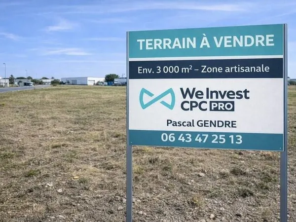 Terrain constructible 3000 m²