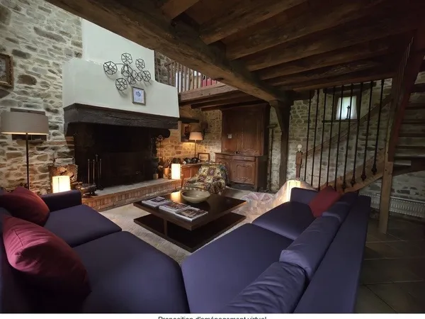 Maison en pierre de caractère - 140 m² - Sans vis-à-vis - 7 130 m² de terrain MARTIGNE FERCHAUD (35)