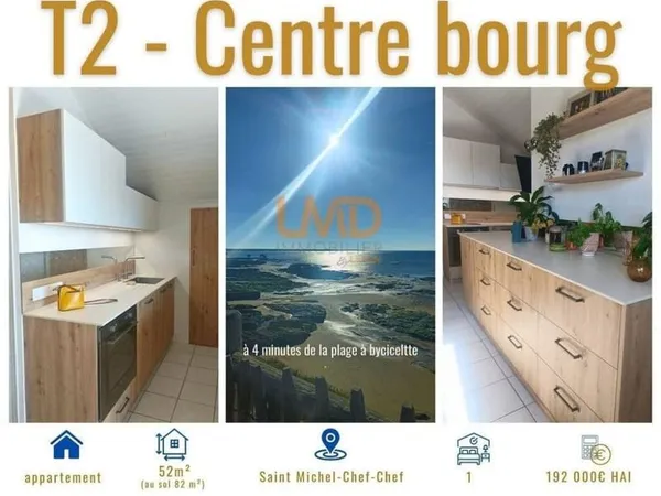 Appartement T2 - 52 m² - 1er étage -Lumineux
