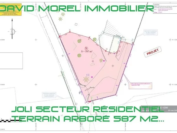 Terrain à bâtir 587 m²