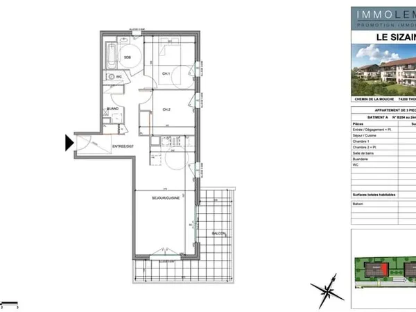 Appartement NEUF T3 en dernier étage - Thonon, LE SIZAIN
