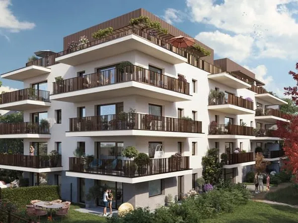 THONON OUEST, T4 rez-de-jardin 86,78m2,Terrasse 42,78m2; Jardin 147,34m2