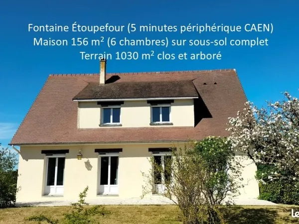 Maison 156 m2 habitables sur sous-sol complet - 6 chambres - vie de plain-pied confortable - Terrain