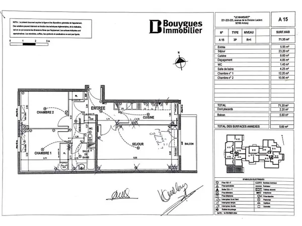 Vends appartement 71m² Antony 10mn RER B, proche Antonypole, écoles et commerces