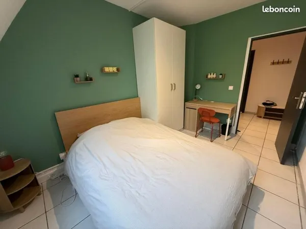 1 chambre dans colocation de 3 personnes - Appartement T4 meublé 85m² - Mulhouse