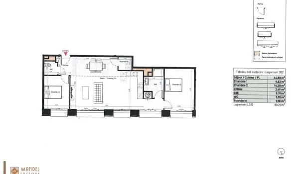 Appartement 3 pièces 80 m²