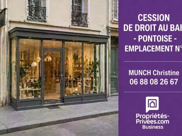 PONTOISE - EMPLACEMENT N°1 - LOCAL COMMERCIAL 51 M², LOYER ATTRACTIF