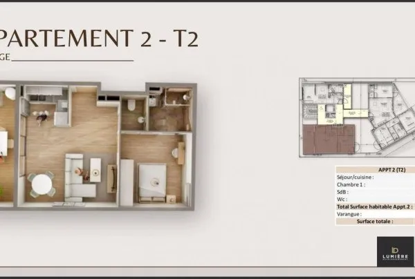 Appartement 2 pièces 42 m²